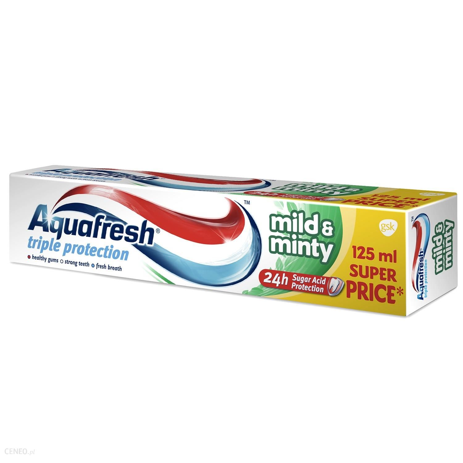 2 шт., мягкая и милая зубная паста Aquafresh, 24 часа, тройная защита, 125 мл, 3,5 унции