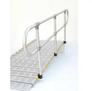 Roll-A-Ramp Modular Ramp System 36 Inch Wide Two Sides Handrail Straight-End
