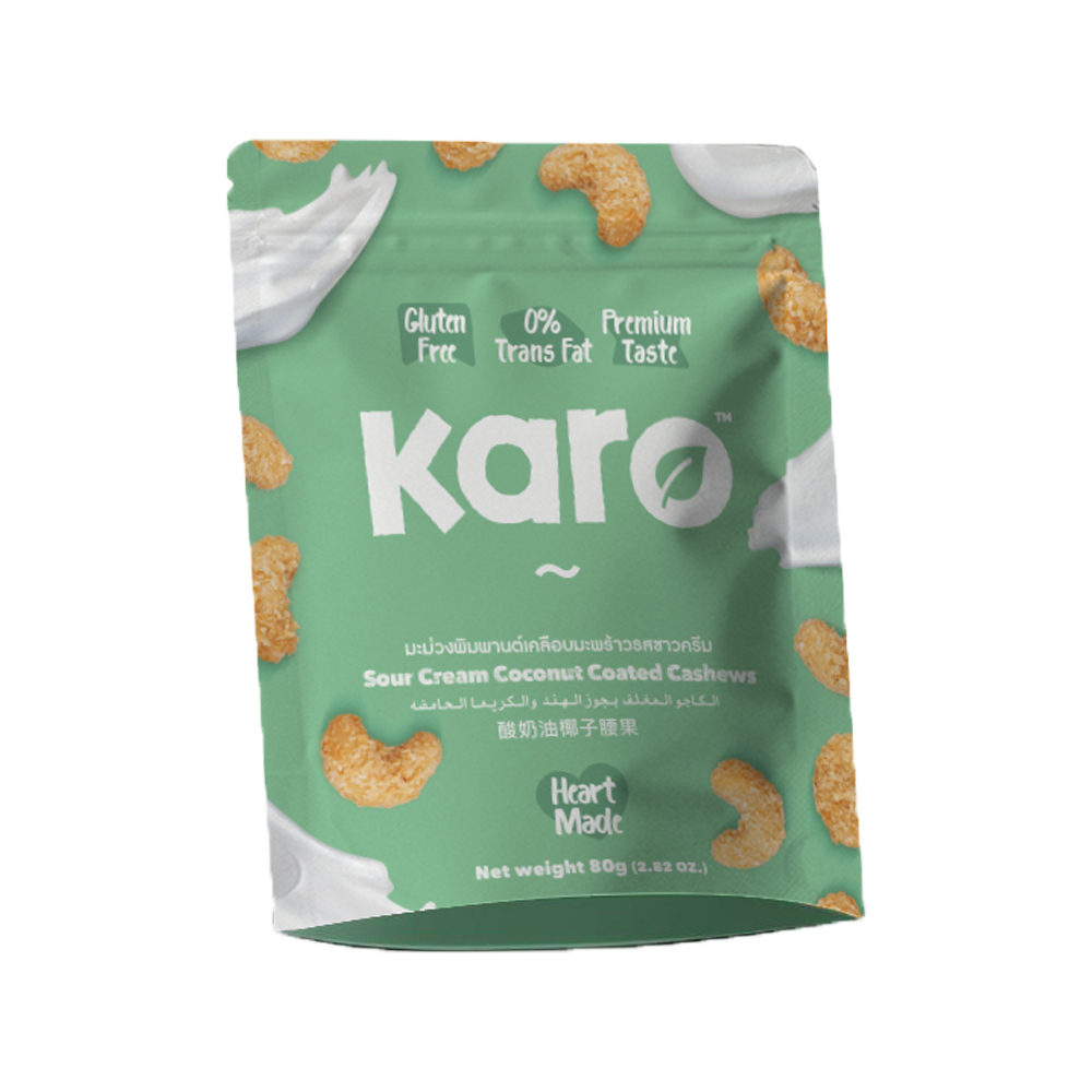 Wholesale Cashews Snack Karo Sour Cream Coconut Coated Cashews 80g Good for health