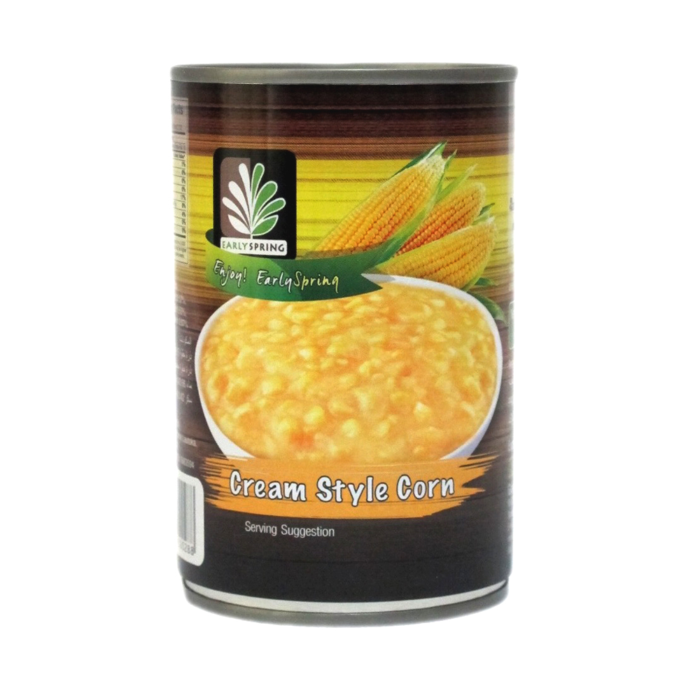 Best Quality EARLY SPRING Canned Cream Style Corn 15oz. Seasoned Corn from Thailand