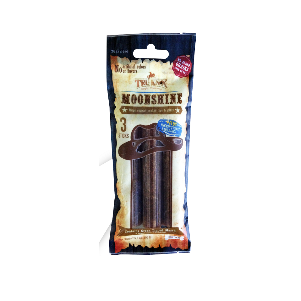 Палочка Truknox Moonshine с глюкозамином и хондроитином из зеленой липы, мишура, Снэк, лакомство для собак