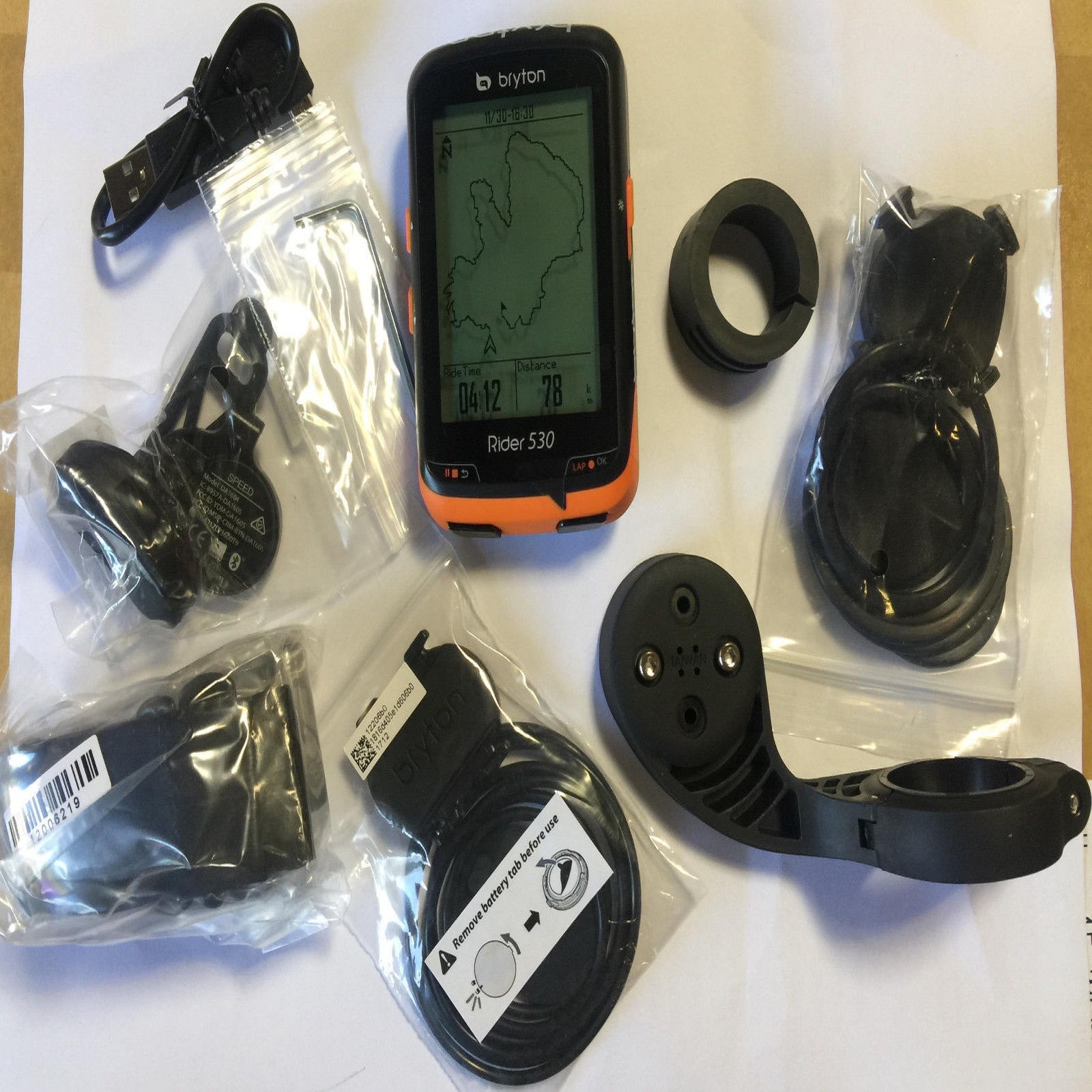 ! 00% оригинальный Bryton Rider 530T GPS и монитор сердечного ритма-черный