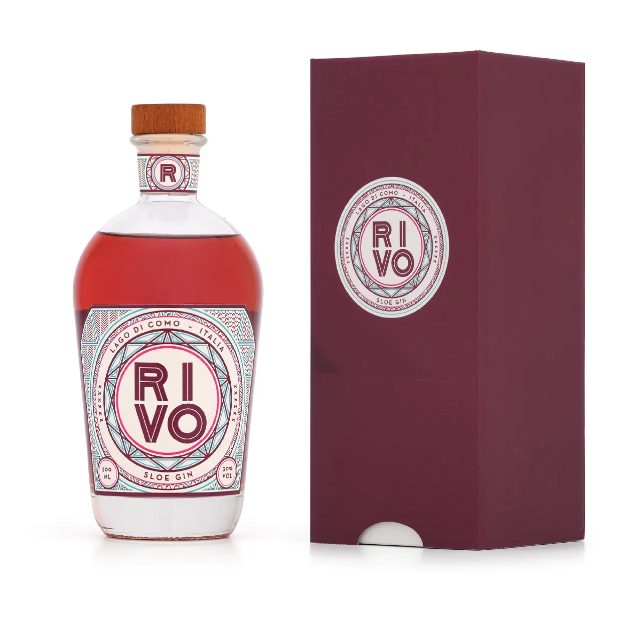 Высшее качество, Сделано в Италии, ГИН-бокс RIVO Sloe (50cl) от Lake Como для коктейльных баров