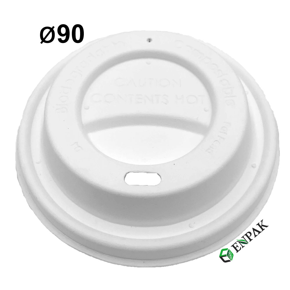 MIT 100% Biodegradable Hot Coffee Beverage Cups Lid