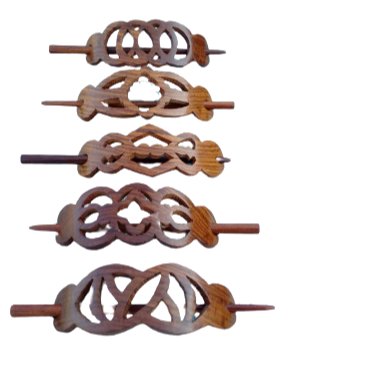 wooden hair clip Wooden Hair Stick Pin Handmade Flower Wood Hair accessories for women's fashion .