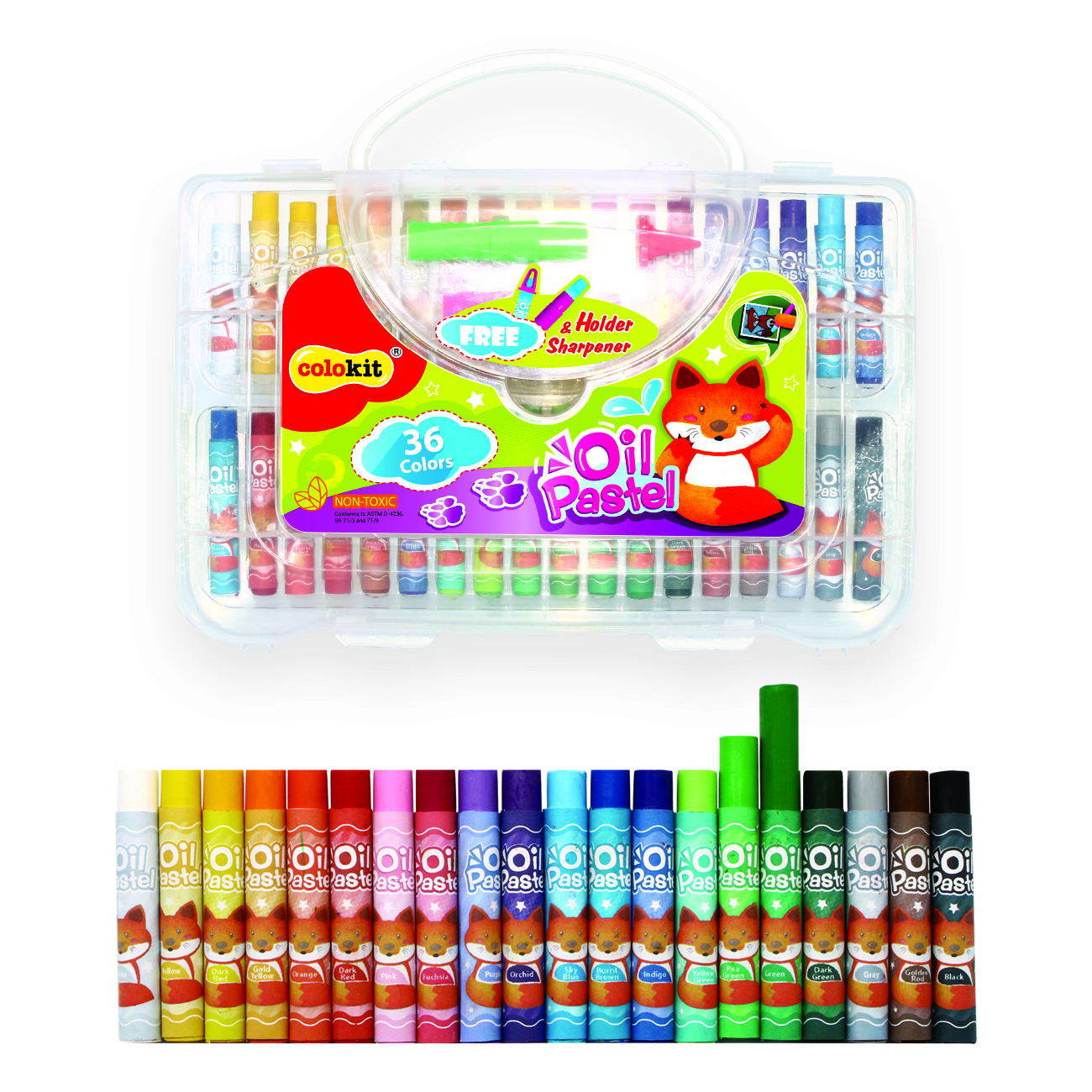36colors Oil Paints Art Supplies Office & School Supplies Multi-colors Crayons Oil Pastel OP-C015
