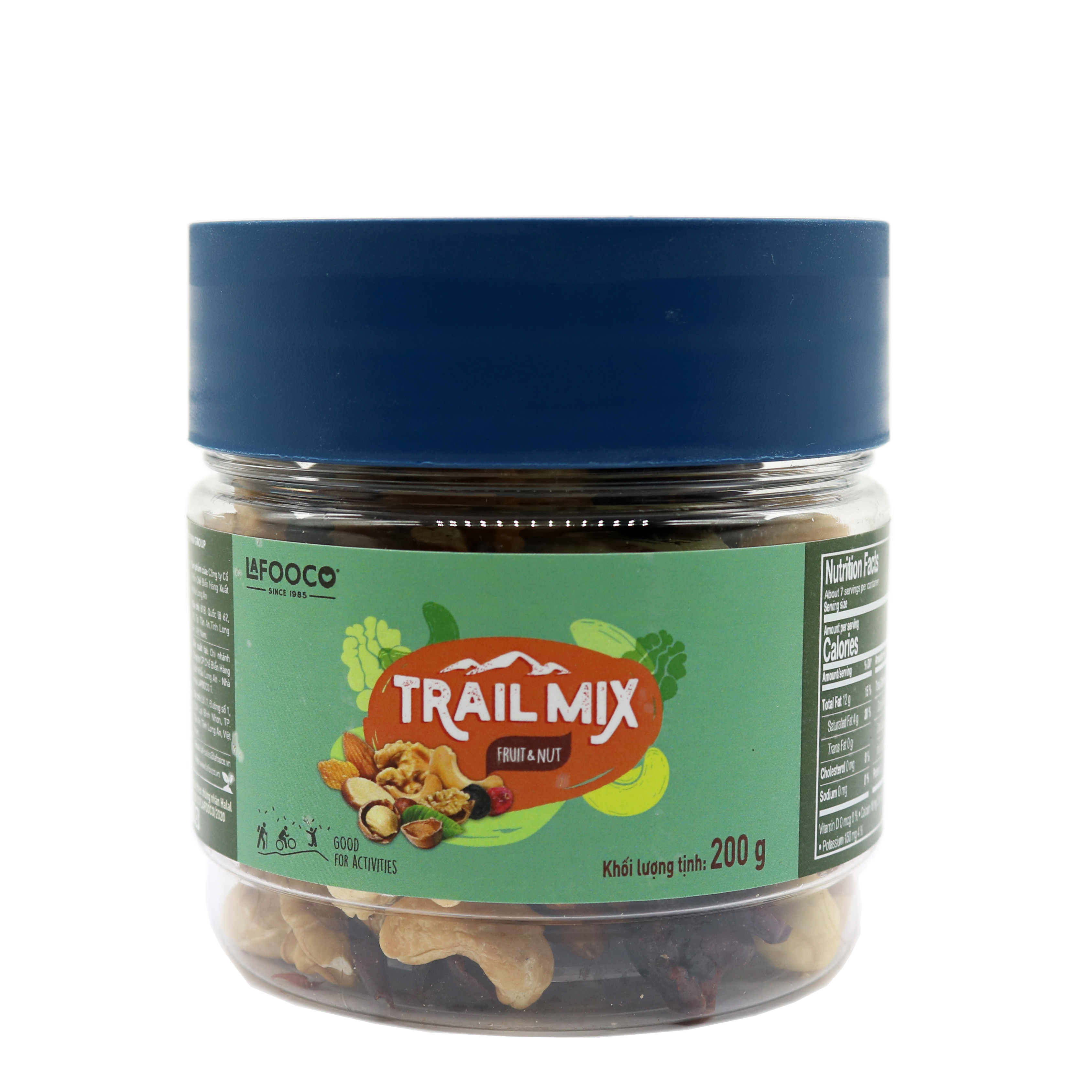 Trailmix смешанные 200 г орехи и ягоды LAFOOCO круглая банка здоровая вкусная
