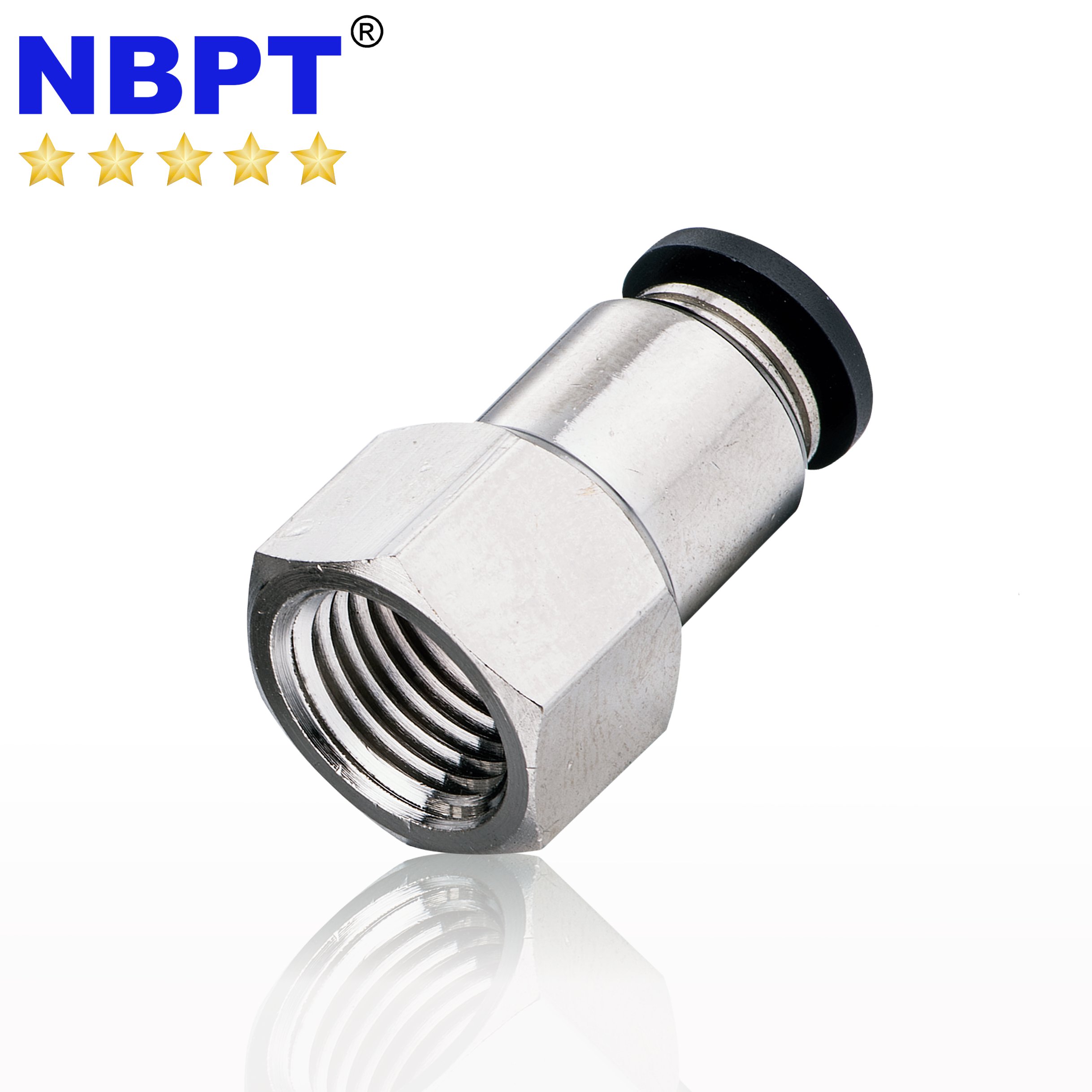 Straight male PC one touch push to connect fitting  tube to thread connector  Brass Fittings