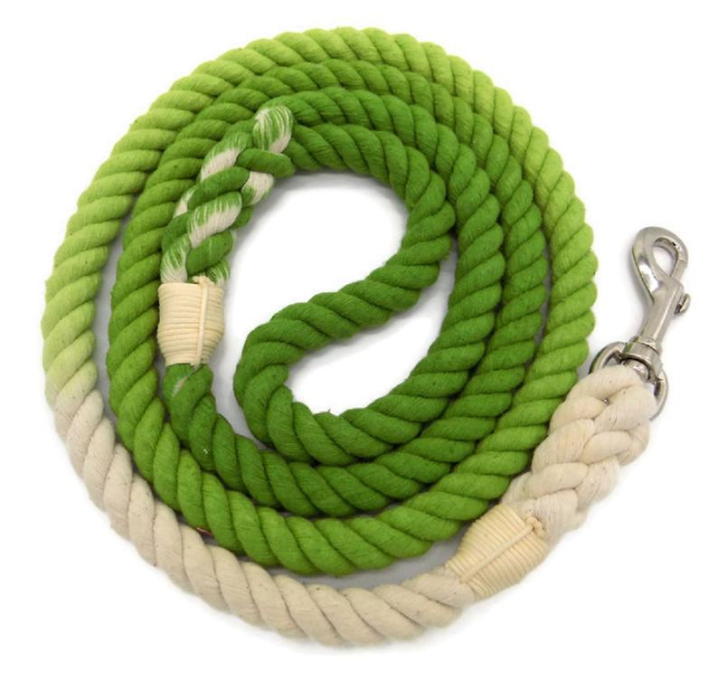 5ft Multi-colored Braided Ombre Cotton Rope Dog Leash