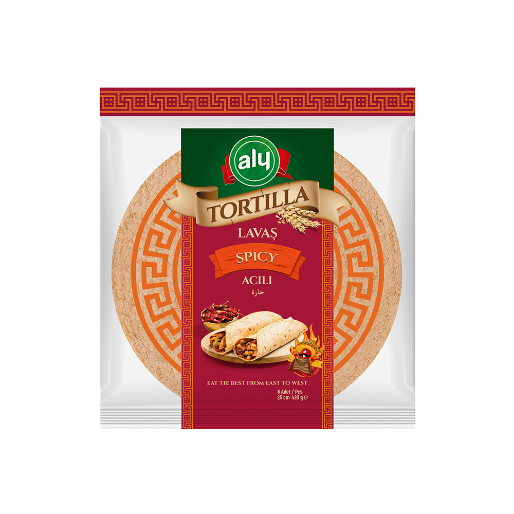 Tortilla 25 см 6 шт. оригинальная сумка на молнии бренда Aly 420гр (12 упаковок в одной коробке)