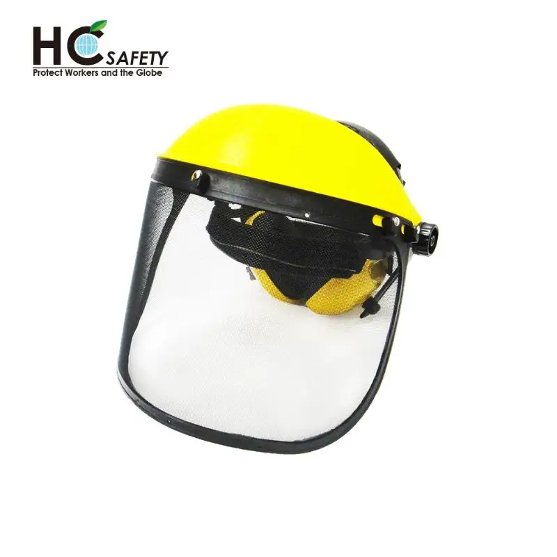 HC800A Ho Cheng Safety Taiwan products CE CE 166 EN1731 ANSI S3.19 wire mesh helmet safety face shield for grinding