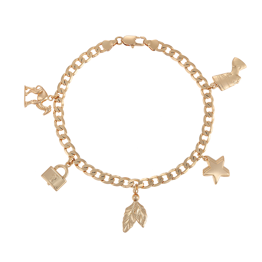 77058 Xuping новый дизайн медные ювелирные изделия 18k Золото Цвет Шарм браслет/ножной браслет для женщин