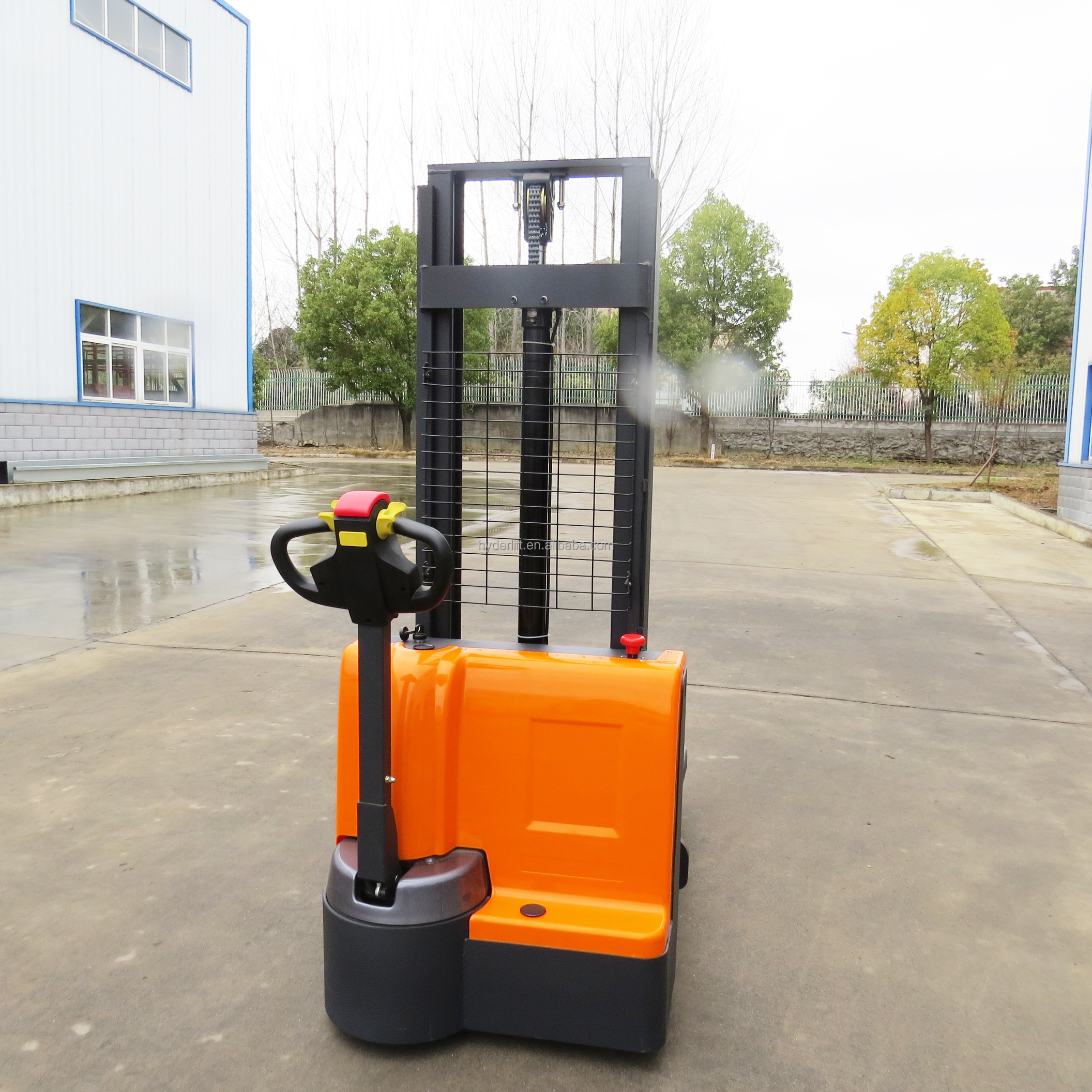 Full electric 1.5ton 1500kg 9ft `10ft Walkie Stacker for Single Deck Pallet
