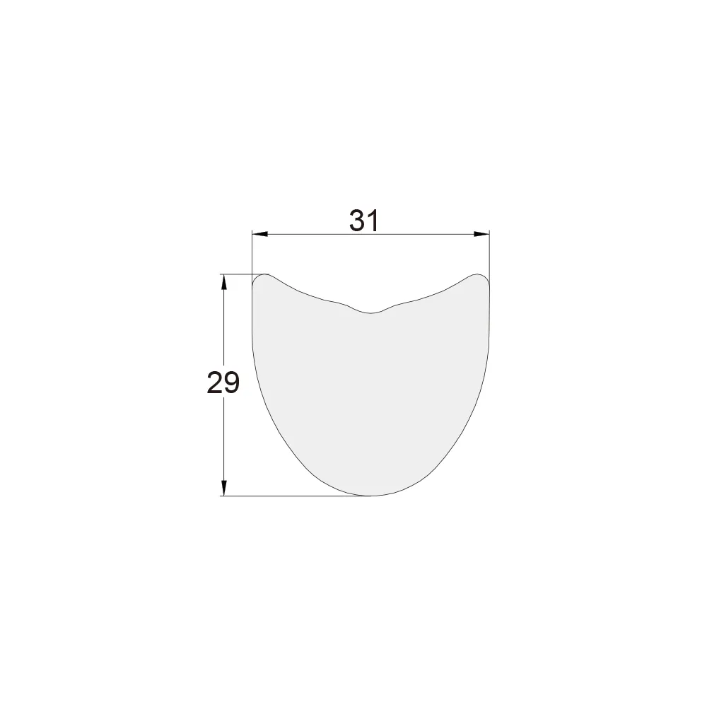 [NXT29ATX] Premium 31mm Width 29mm Depth 700C Carbon All Road Rim TUBULAR