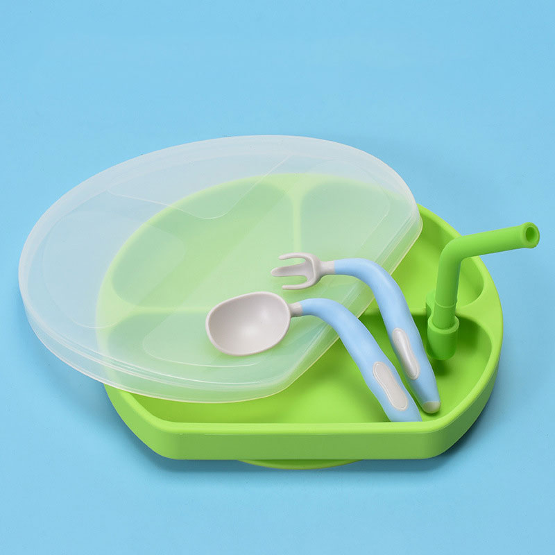 Introducing Latest Silica Gel Cutlery Food Boy Tableware Plates Dinnerware Set Kids