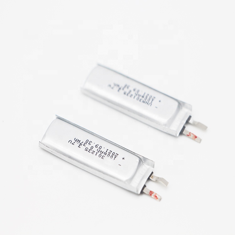 Factory Made JHY practical polymer 301235 3.7V 100mAh Camera battery Digital battery