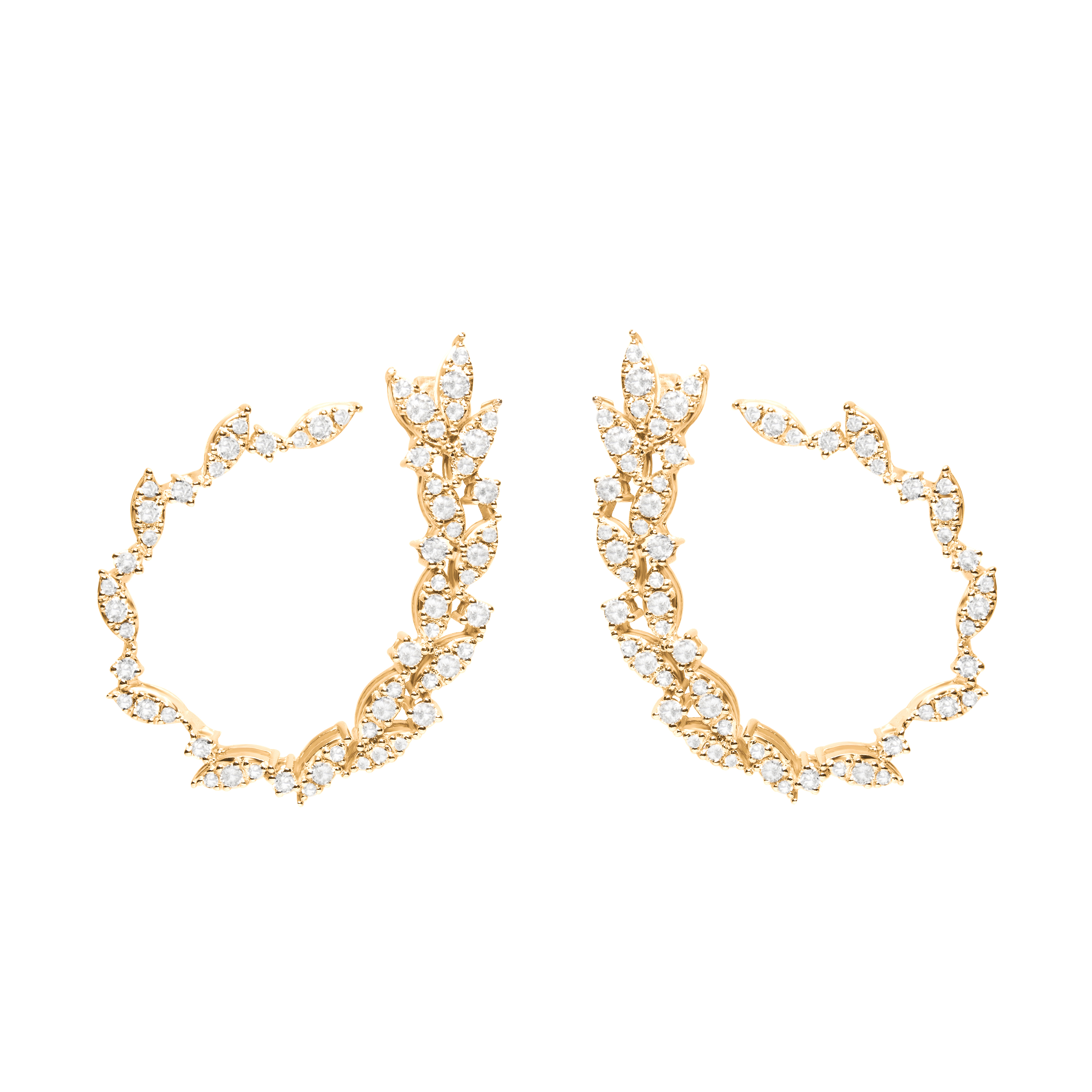 18K Gold 1.39 Carat T.W. Diamond Earrings
