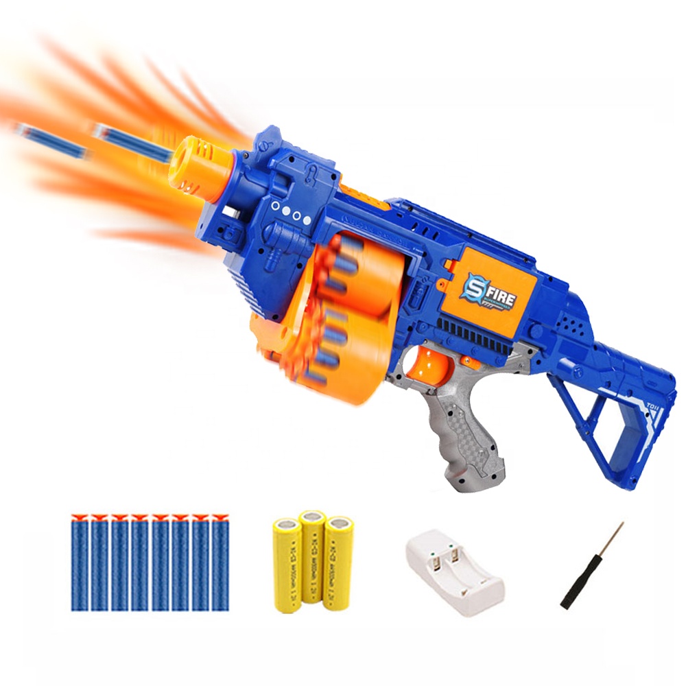 Amazon Hot Sale Electronic Automatic EVA Soft Bullet Gun Toys Kids Shooting Game Foam Bullet Toy Gun For Boys