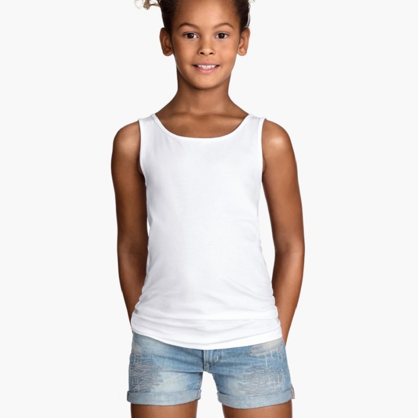 Girls seamless basic cotton solid camisole wide strap casual tank tops Custom design manufacturer slim fit tank top for girls