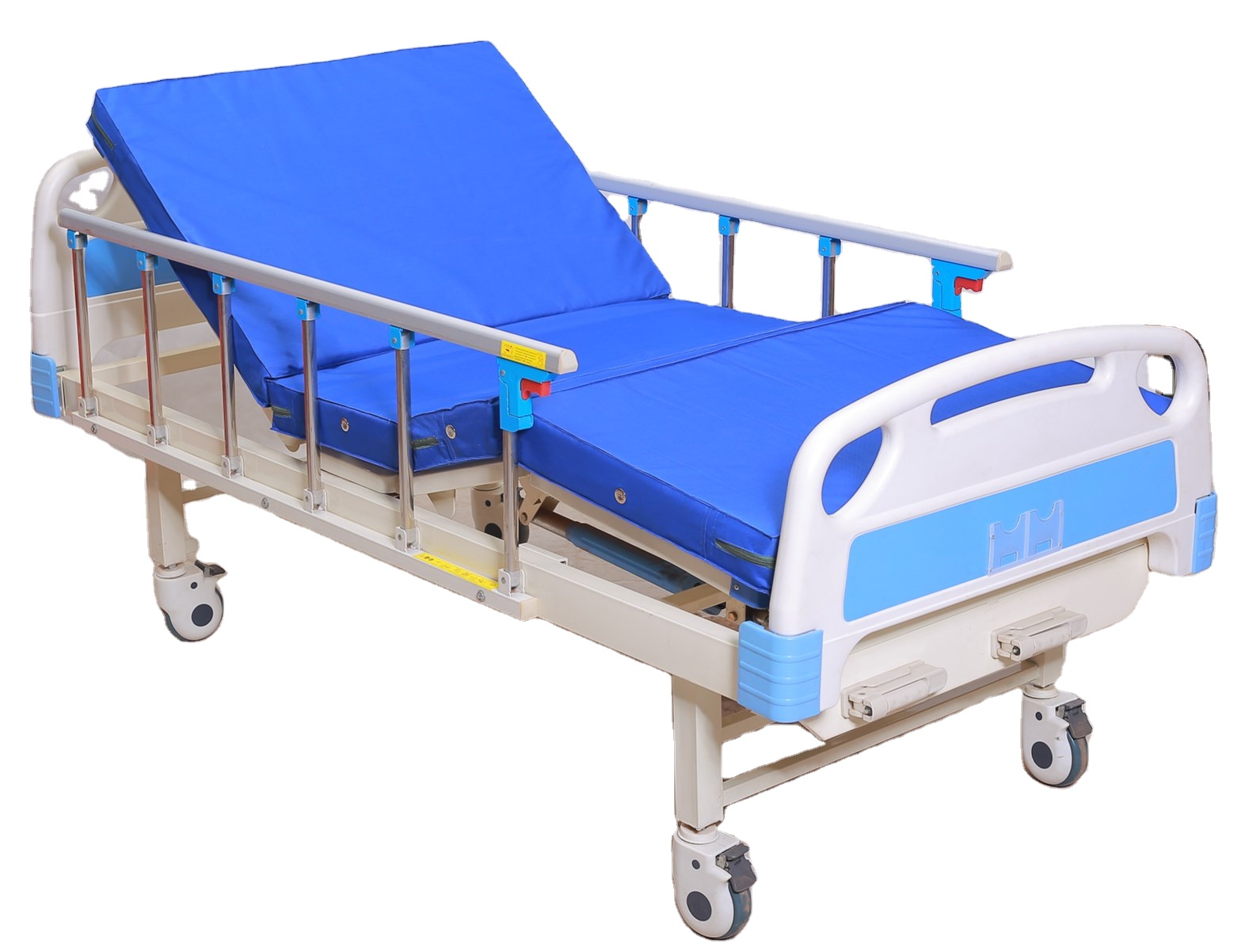 nursing adjustable medical equipment furniture manual portable patients hospital bed with wheels for sale