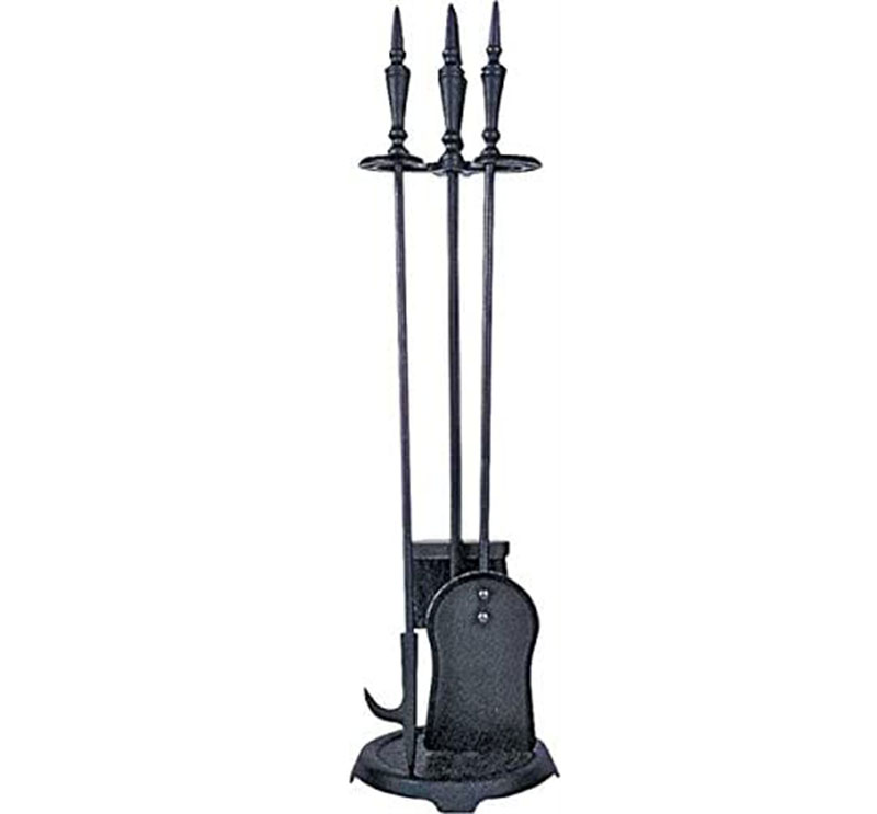 2021 Fireplace Goods Hearth Decor Display Store Accessories Wrought Iron 5 Pieces Rack Cast Iron