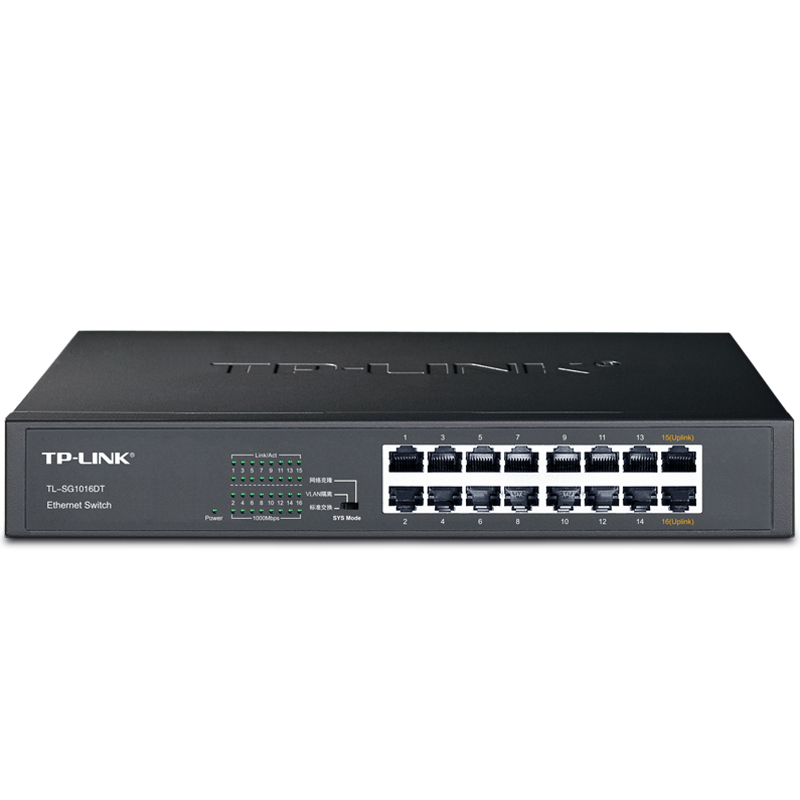 TP-LINK сетевой коммутатор, 16-портовый гигабитный Настольный TL-SG1016DT