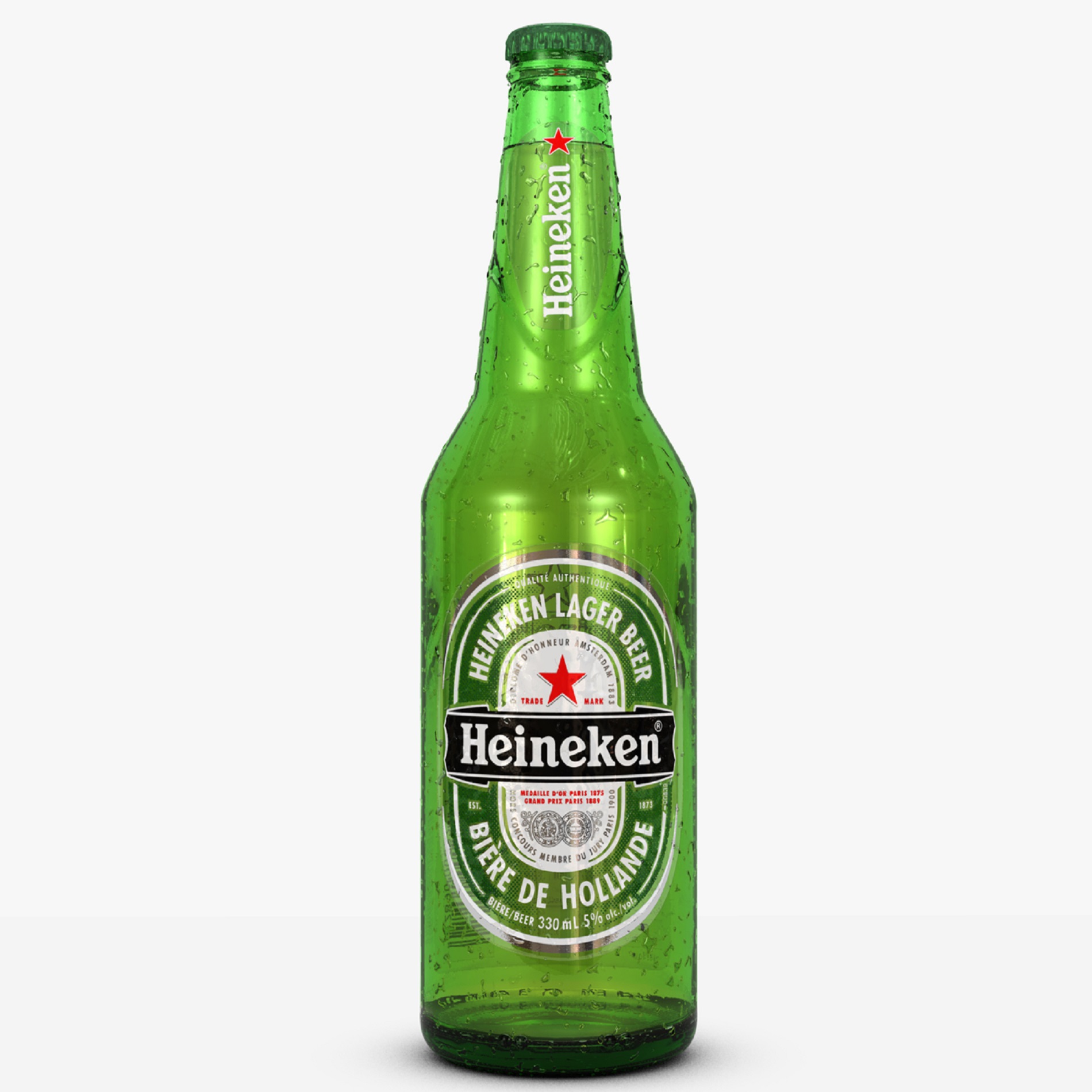 Большое пиво Heinekens в бутылках/банках 250 мл, 330 мл и 500 мл