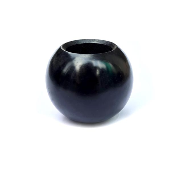 Small Round Stone Candle Holder Black Soapstone Candle Stick T-light Votive Holder for Hotel Restaurant Christmas Decoration