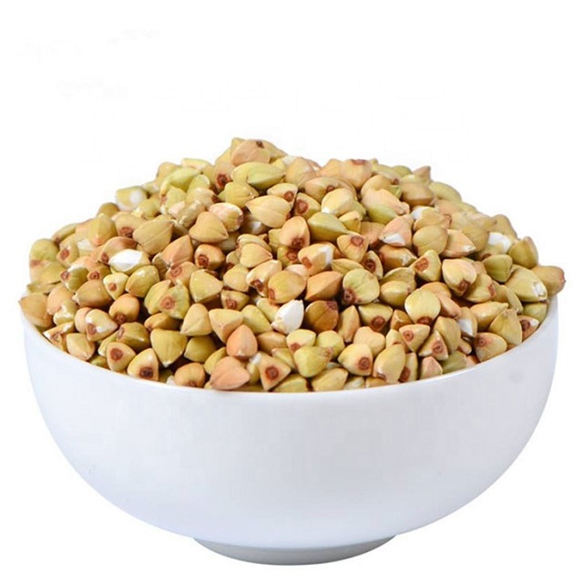 Hulled roasted buckwheat grain in bulk