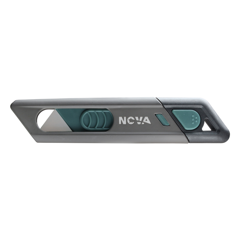 Hot selling safety knife retractable box cutter design for boxes, tape, strap, cardboard