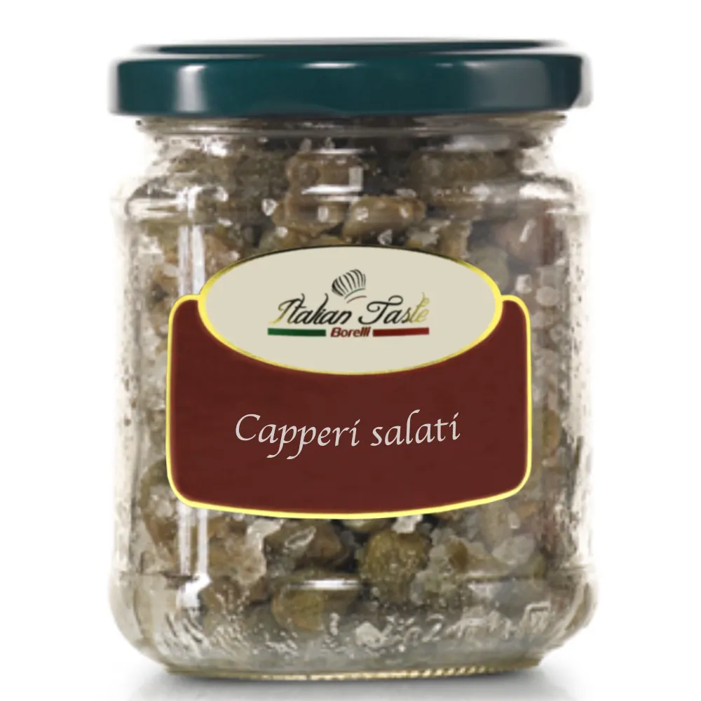 High quality Italian Salted capers glass jar 120 g Made in Italy for export