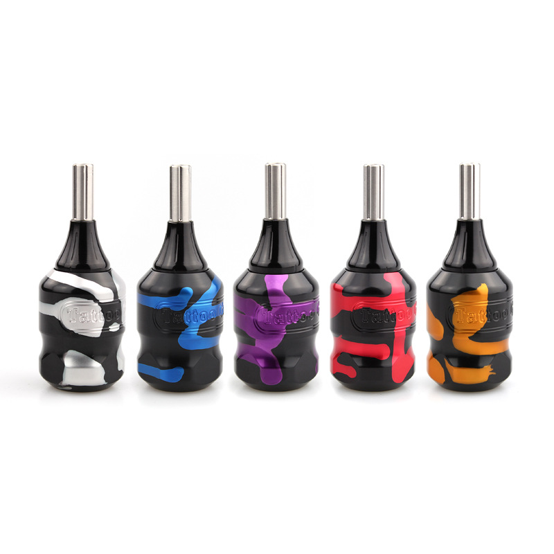 2021 hot sale high quality 32mm aluminum alloy adjust tattoo grip Camouflage color for cartridge needle