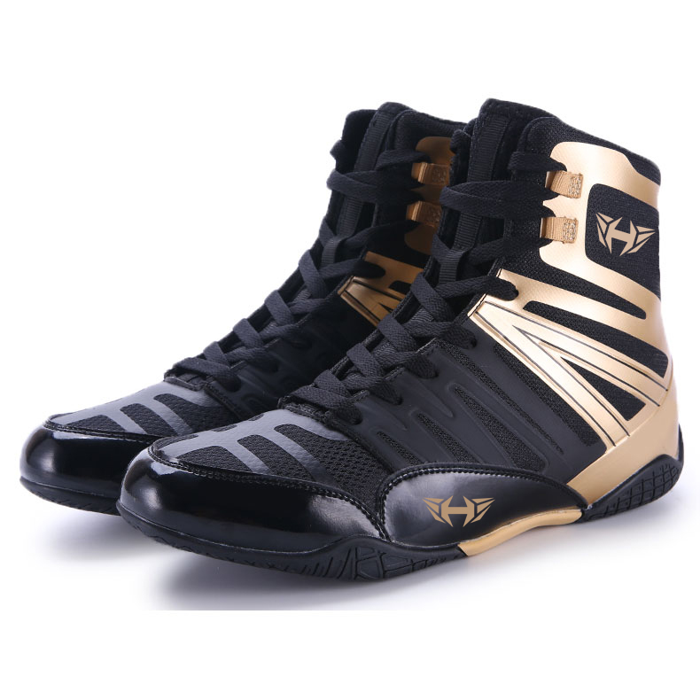 2021 Breathable Mesh Boxing Shoes Boys Professional Boxing Sneakers Rubber Fighting Footwear Anti Slip Wrestling Shoes