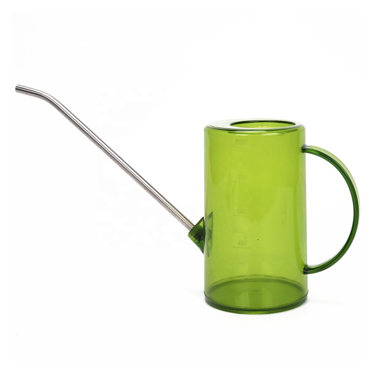 Transparent Garden Plant Plastic Watering Can Pot with Stainless Steel Spout