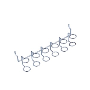 3.7x232.7mm zinc plated multi-ring pegboard hook