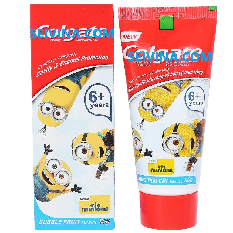 Minion baby toothpaste kids fruit flavor prevents tooth decay, protects tooth enamel toothpaste
