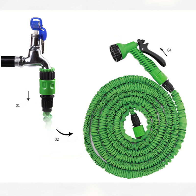 2021 OEM Custom Tool Retractable Expandable Green Water Pipe Reel Garden Water Hose