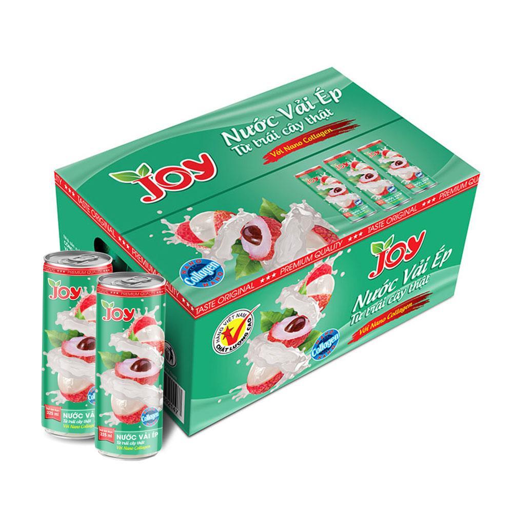 JOY Beverage Canned 325ml Soursop Juice Drink with Nano Collagen Fruit Juice Viet Nam Manufacturer Squeezed