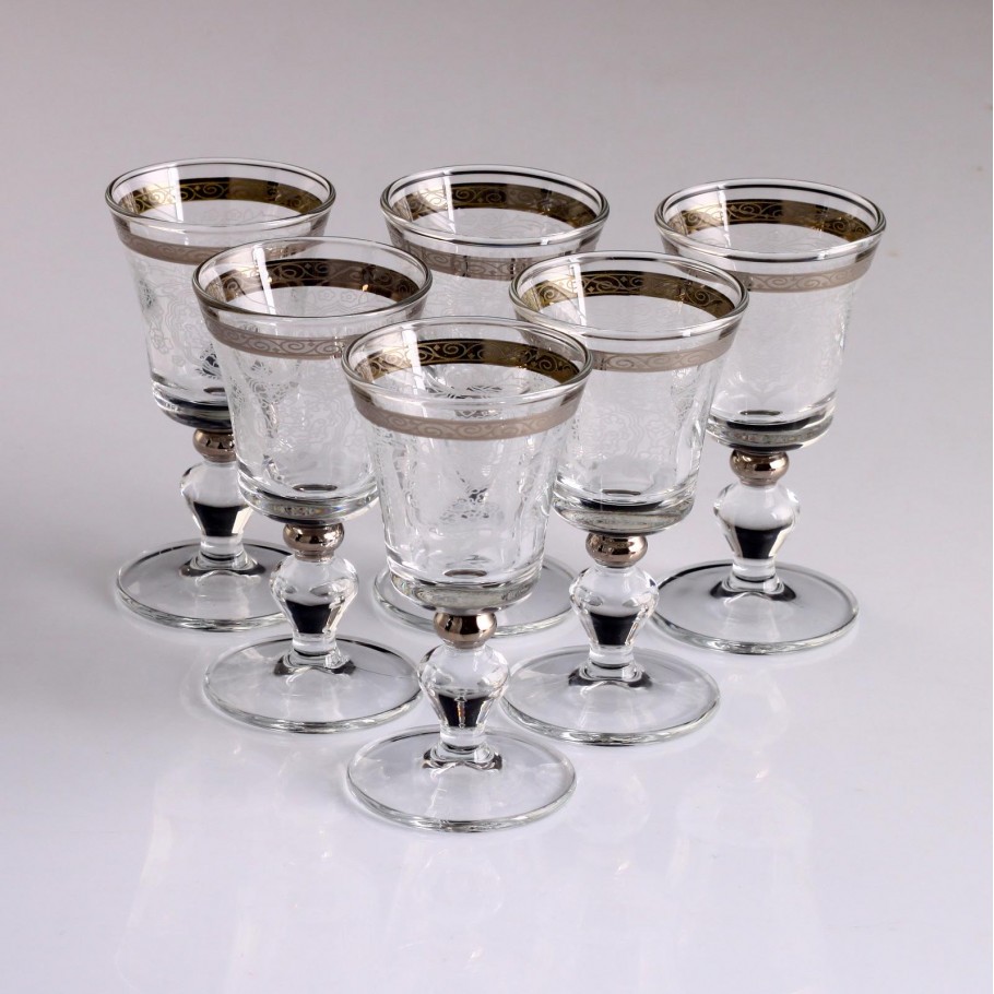 STEMWARE SET OF 6 - 440040 - RUMEYSA PLATINUM