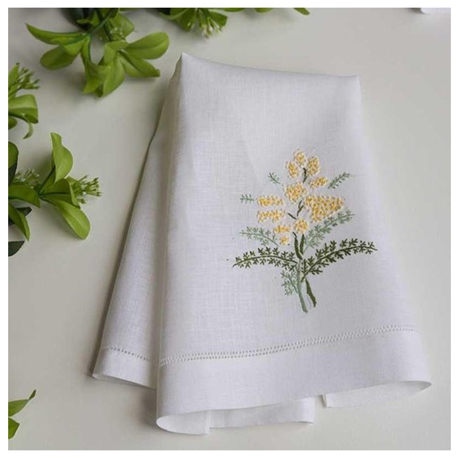 embroideried guest towel 100% cotton bath towel soft high quality Quang Thanh hand embroidey
