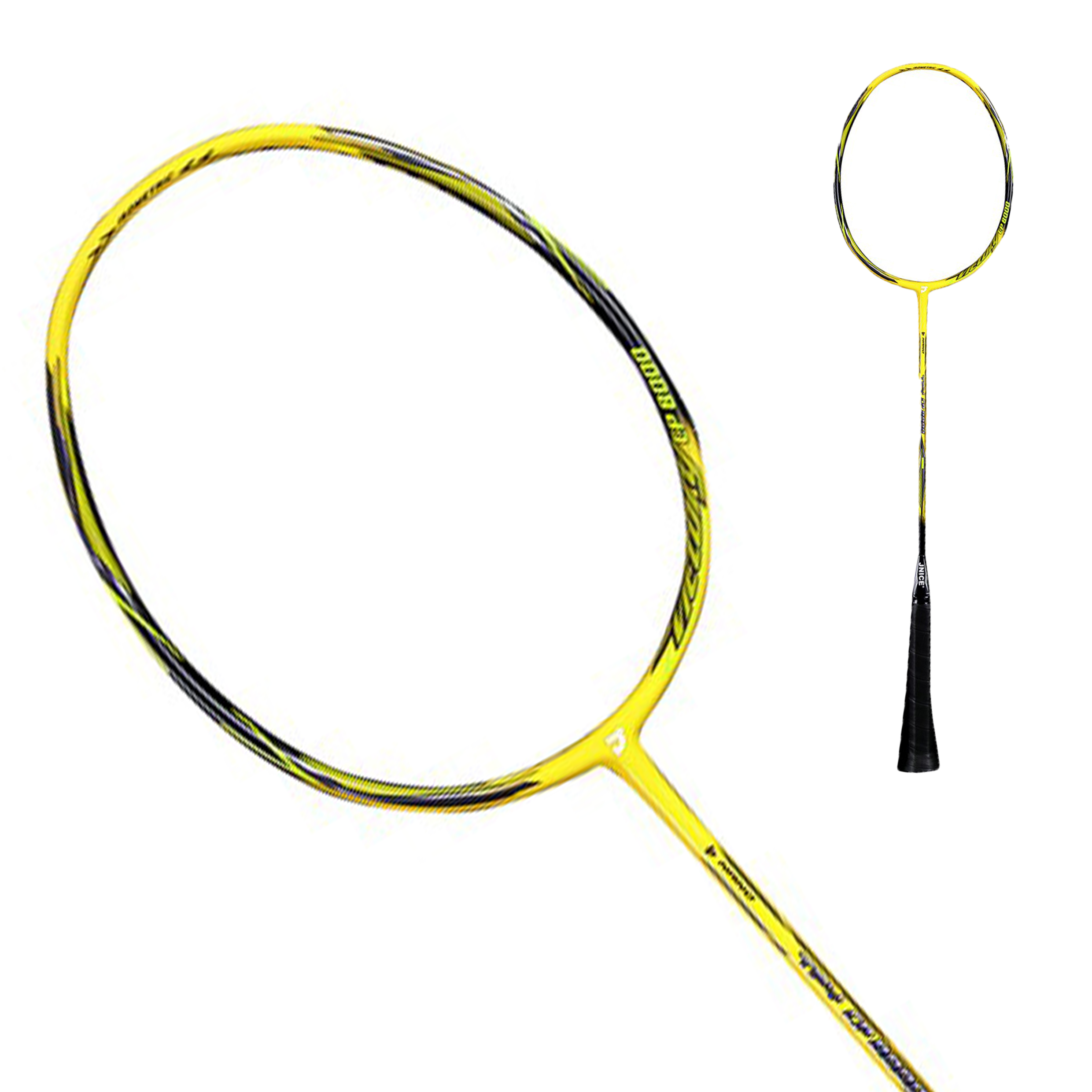 2020 Best professional yellow carbon fiber long shaft training badminton racket