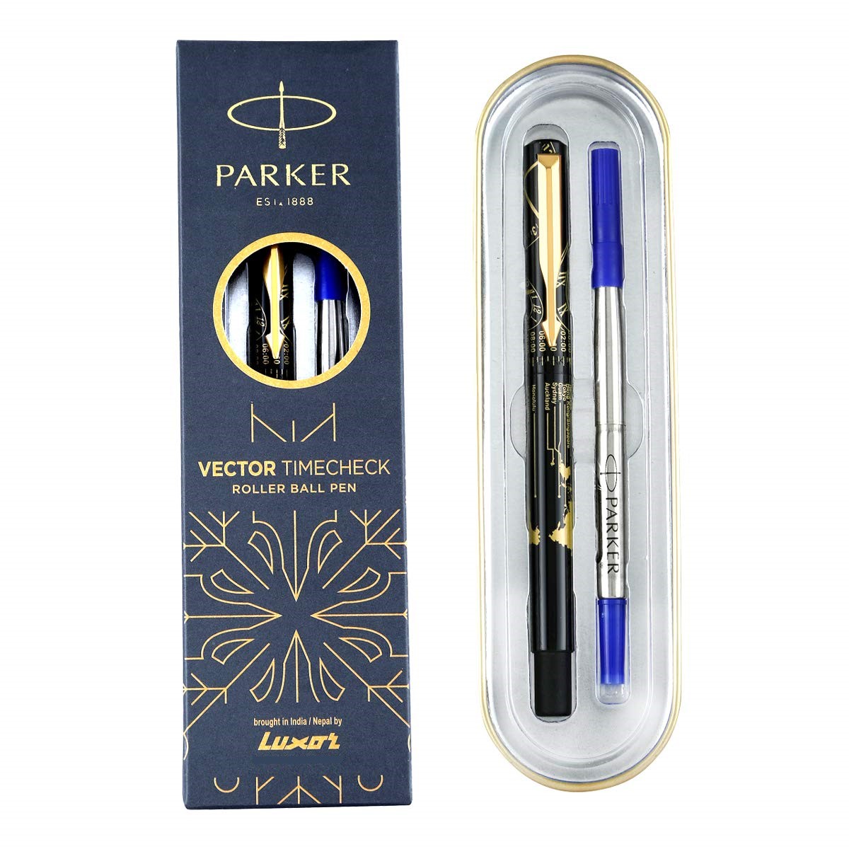 Шариковая ручка Parker vector timecheck gold tim premium parker шариковые ручки указанные в мировом мире подробности о времени