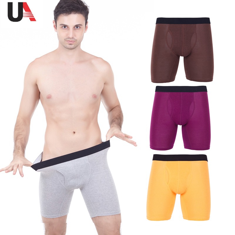 Customized cotton men's boxer underwear outdoor cycling long leg men's sports boxing underwear