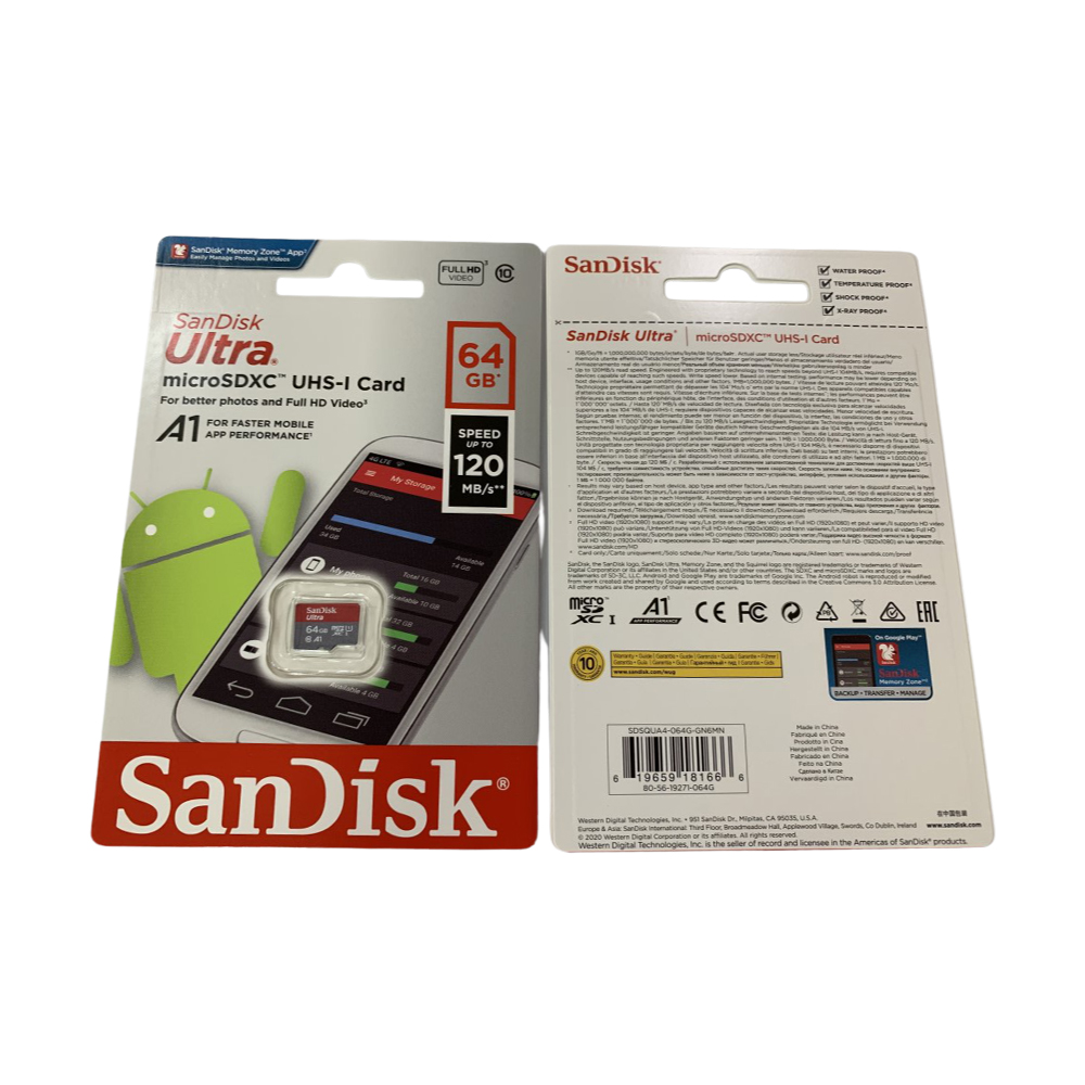 Micro карта памяти U1/A1 64 ГБ