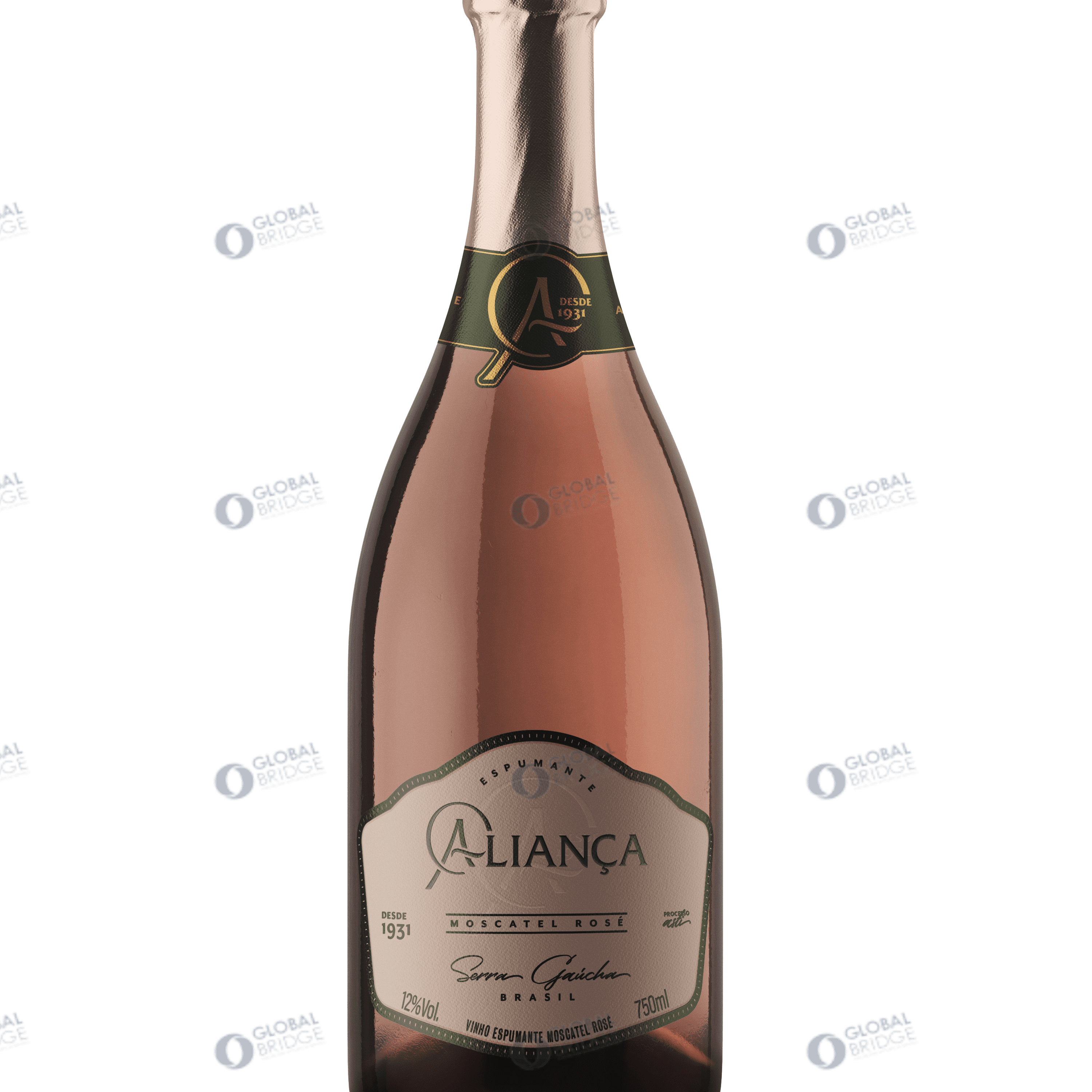 Игристое вино Moscatel Rose Alianca, сделано в Бразилии, 750 мл, бутылка с содержанием алкоголя 7.5%, бренд Charmat, метод длительного отправки, отправка вина