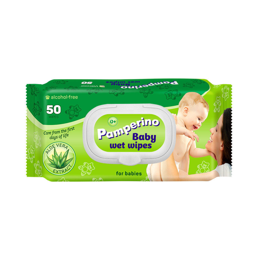 50 water wet wipes for baby, custom pack