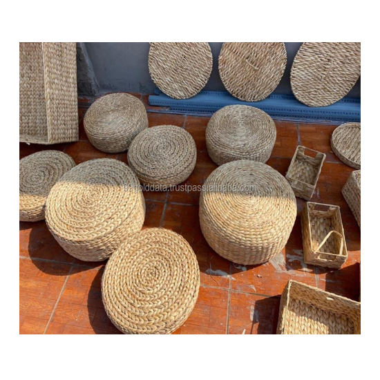 Water Hyacinth Seat Cushion Ottoman Wholesale