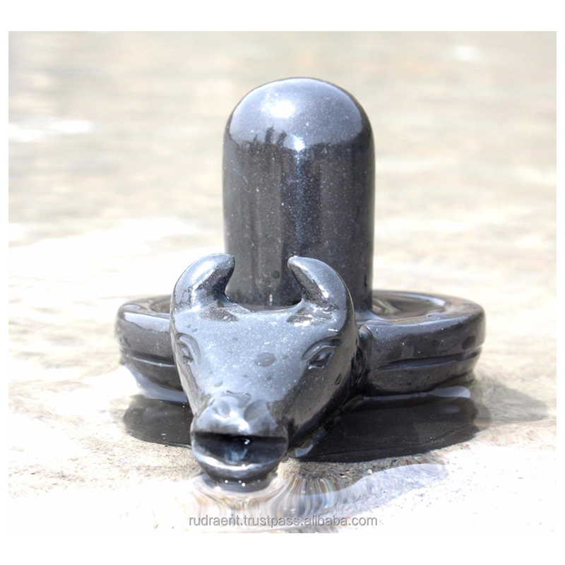 Black Jade Stone Art & Collectible Rudra Gems Marble Shiva Lingam RELIGIOUS SCULPTURE Polished