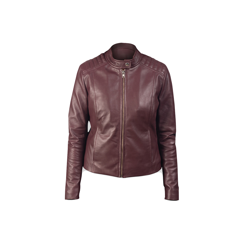 UNISEX Casual Zip up Fitted Fashion Leather Jacket/Maroon Biker Genuine Leather Jacket/Pure Leather Fashion Jacket UNISEX