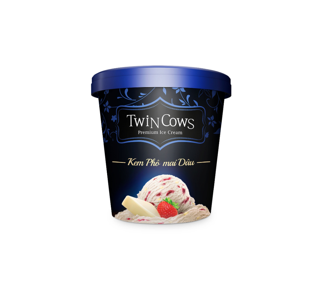 Vinamilk-двойные коровы-Премиум мороженое-аромат клубники и сыра-упаковка 100 мл X 24 коробки в коробке BRC FSSC GMP ISO